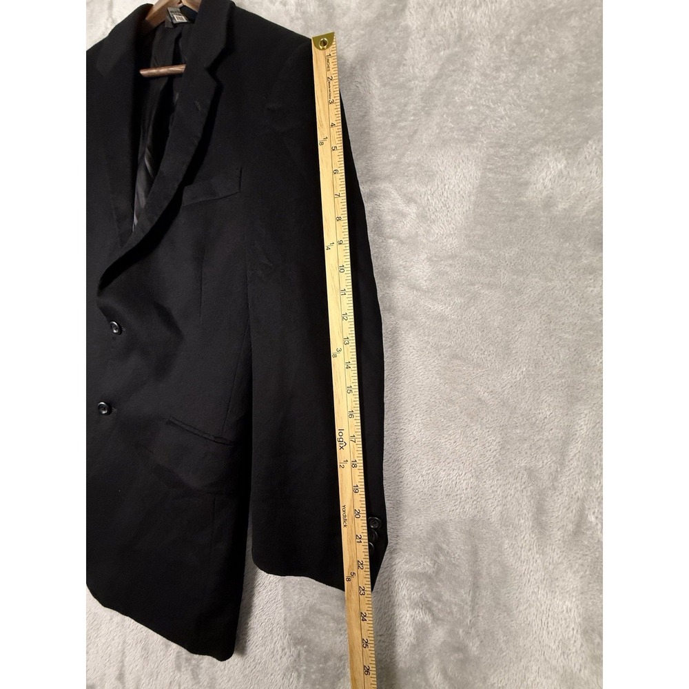 Jos A Bank 100% Cashmere Blazer Sport Coat Jacket Men 41R Black 2 Button Classic - Picture 9 of 16